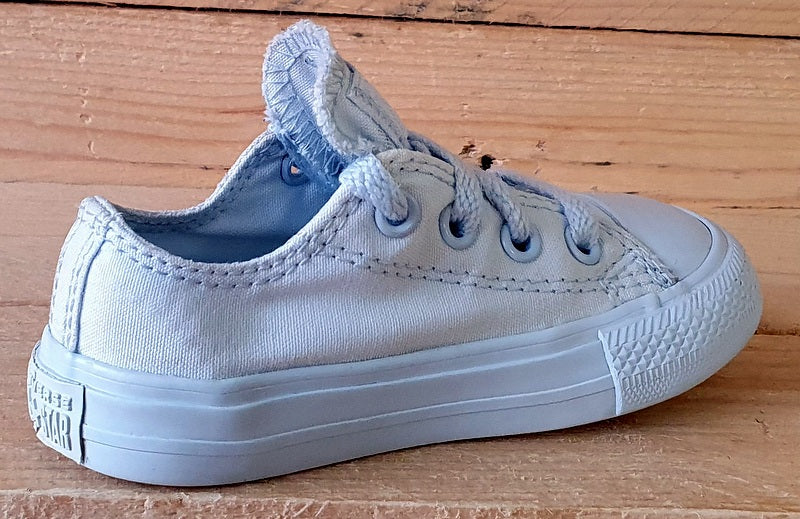 Converse Chuck Taylor All Star Low Kids Trainers UK6/US6/EU22 761212C Ice Blue