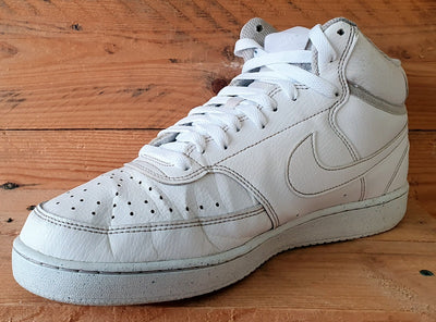 Nike Court Vision Mid Leather Trainers UK9.5/US10.5/EU44.5 DN3577-100 Trip White