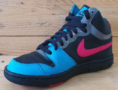 Nike Court Force Mid Leather Trainers UK4/US6.5/EU37.5 407872-040 Black/Blue