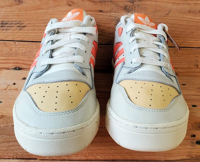 Adidas Rivalry Low Leather Trainers UK8/US9.5/EU42 H68109 Grey/Orange/White
