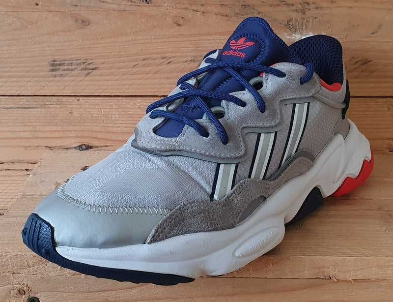 Adidas Ozweego Low Textile/Suede Trainers UK9/US9.5/EU43 FV9650 Silver/Grey