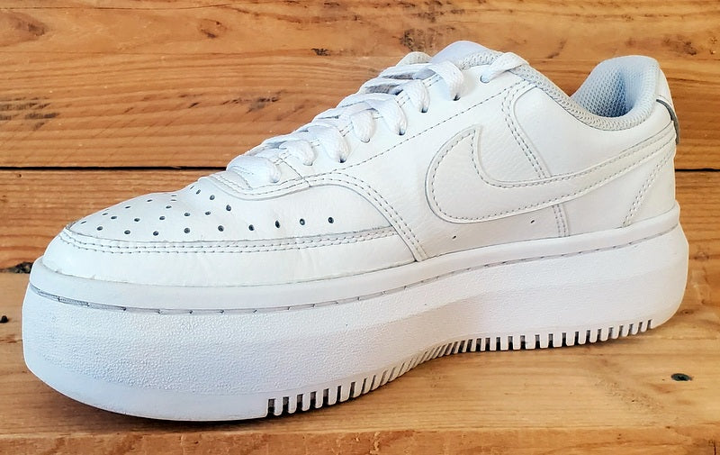 Nike Court Vision Alta Leather Trainers UK7/US9.5/EU41 DM0113-100 Triple White