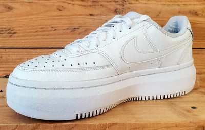 Nike Court Vision Alta Leather Trainers UK7/US9.5/EU41 DM0113-100 Triple White