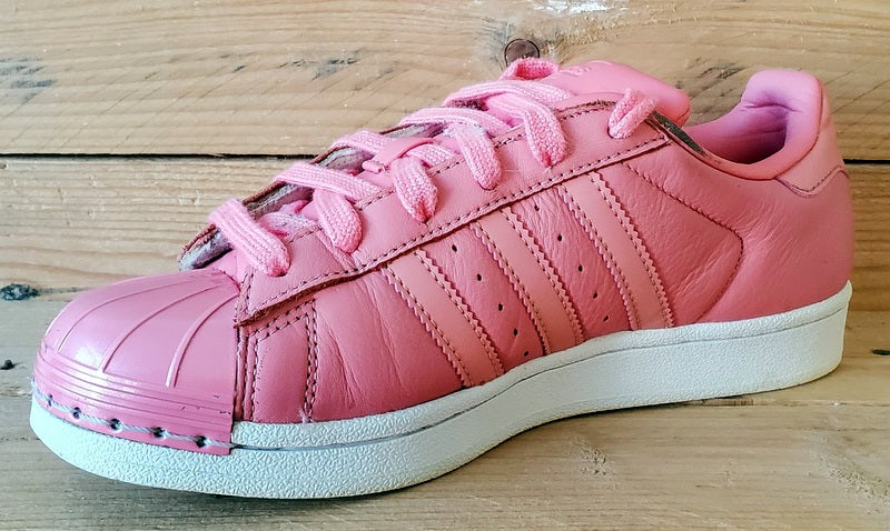 Adidas Superstar Low leather Trainers UK4/US5.5/EU36.5 BY9750 Pink/White