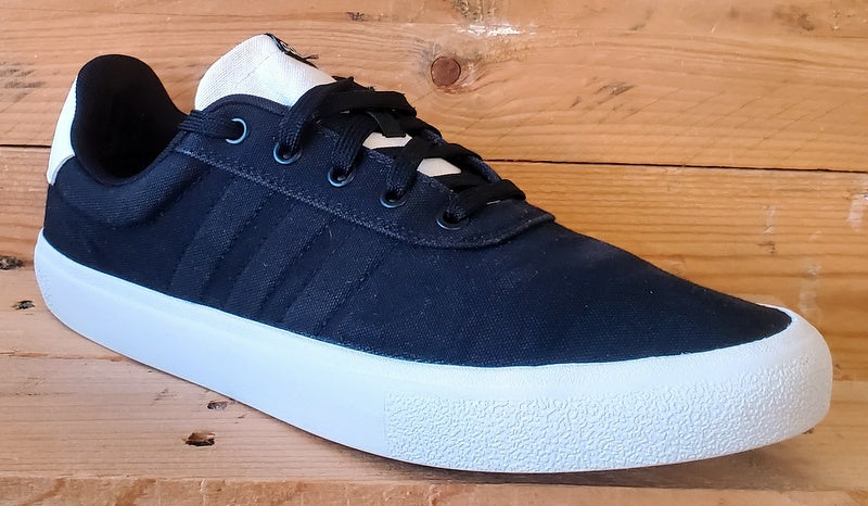 Adidas Vulc Raid3r Low Canvas Trainers UK10/US10.5/EU44.5 GY5496 Black/White
