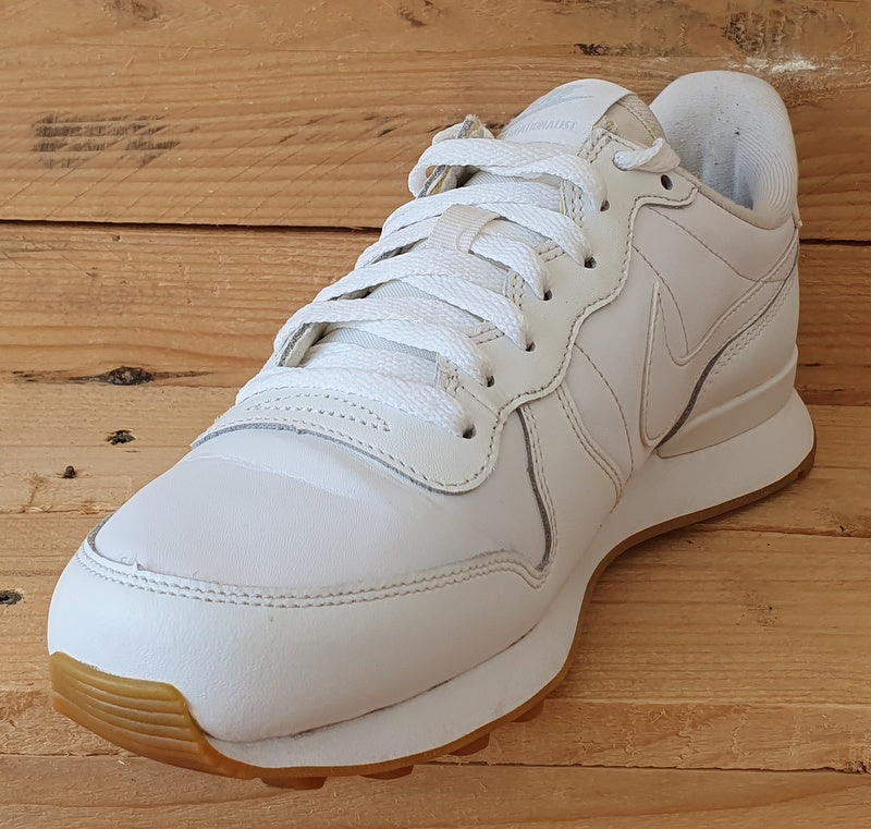 Nike Internationalist Low Leather Trainers UK7/US9.5/E41 828407-103 Triple White