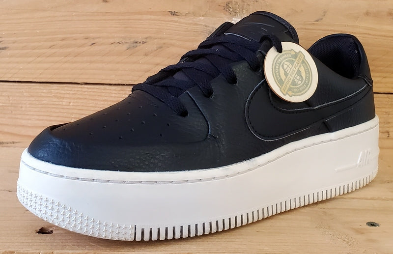 Nike AIr Force 1 Sage Low Leather Trainers UK4.5/US7/EU38 AR5339-002 Black/White