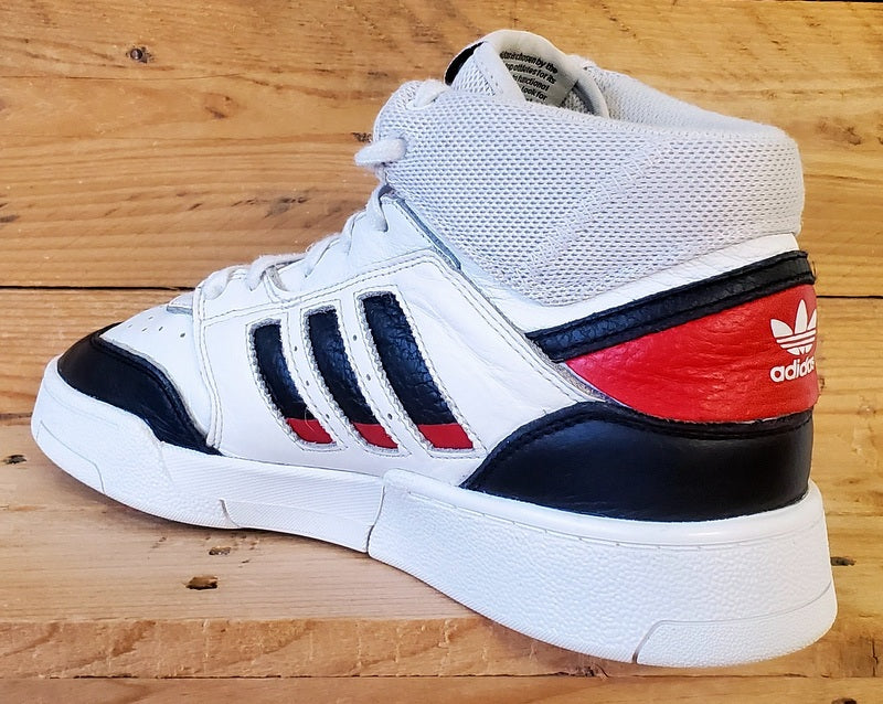 Adidas Drop Step Mid Leather Trainers UK8/US8.5/EU42 IG2507 White/Black/Red