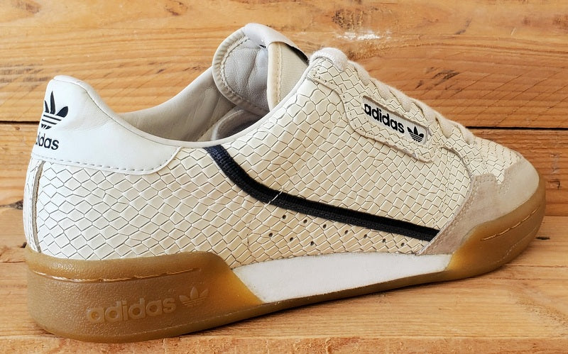 Adidas Continental 80 Low Leather Trainers UK7.5/US8/EU41 D96659 White Python