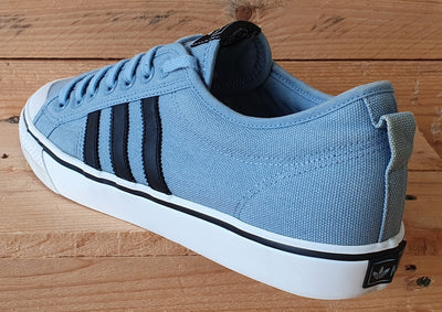 Adidas Original Nizza Low Canvas Trainers UK12.5/US13/EU48 BZ0491 Blue/White/Gum