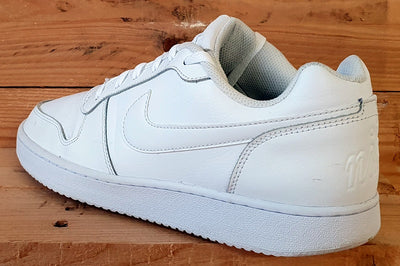 Nike Ebernon Low Leather Trainers UK8/US9/EU42.5 AQ1775-100 Triple White