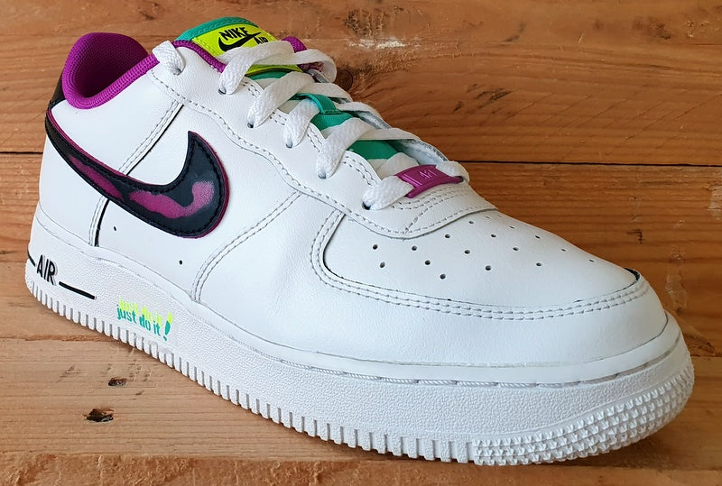 Nike Air Force 1 Low 07' LV8 Trainers UK6/US7Y/E40 DX3933-100 White Vivid Purple