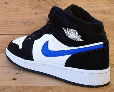 Nike Air Jordan 1 Mid Trainers UK5.5/US6Y/EU38.5 554725-084 Black Racer Blue