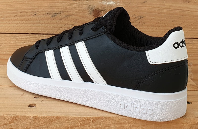 Adidas Grand Court 2.0 Low Leather Trainers UK5/US5.5/EU38 GW6503 Black/White