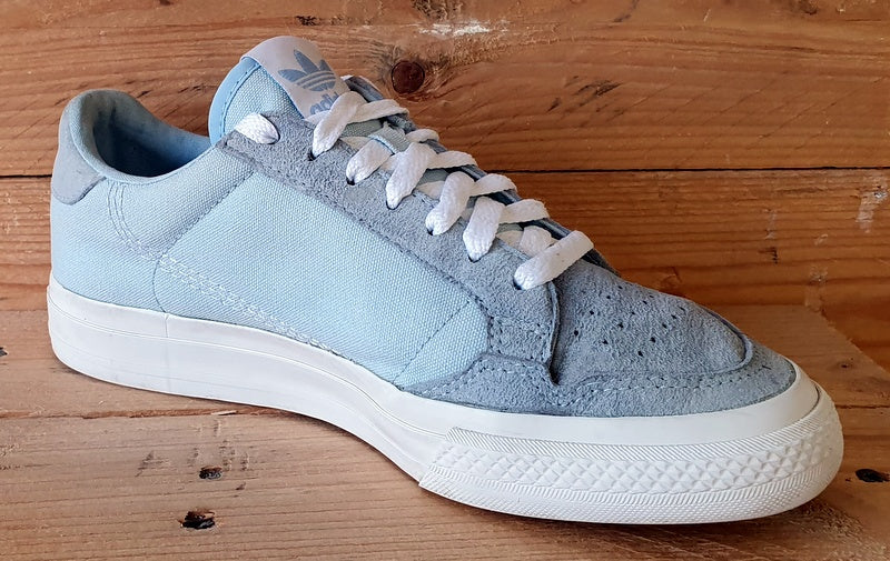 Adidas Continental Vulc Low Canvas Trainers UK6/US6.5/EU39 EG6735 Glow Blue