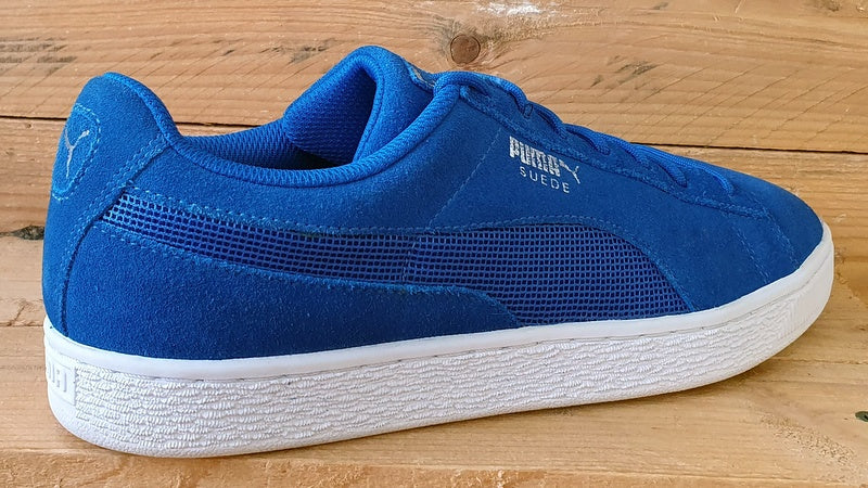 Puma Suede Low Trainers UK9.5/US10.5/EU44 361370-02 Blue/White/Silver