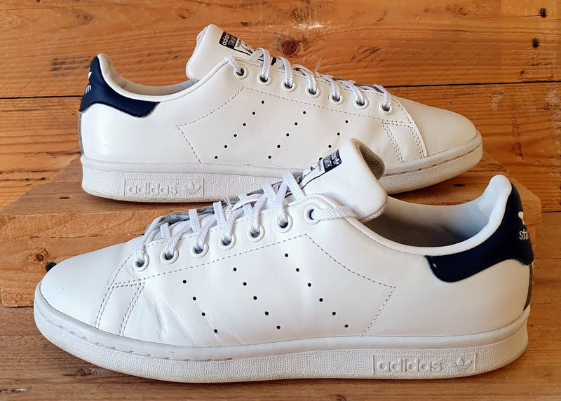 Adidas Stan Smith Low Leather Trainers UK7.5/US8/EU41 M20325 White/Navy Blue