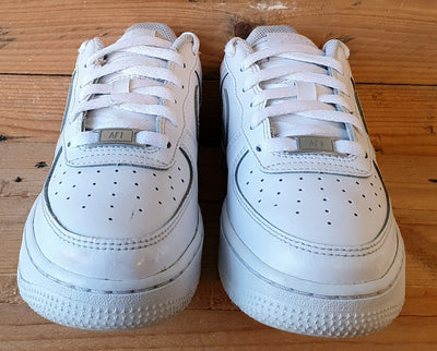 Nike Air Force 1 GS Leather Trainers UK3/US3.5Y/EU35.5 314192-117 Triple White