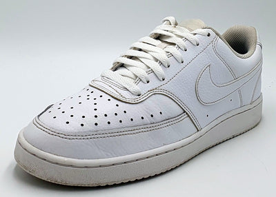 Nike Court Vision Low Leather Trainers CD5434-100 Triple White UK7.5/US10/EU42