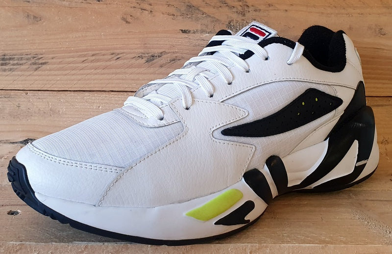 Fila MindBlower Low Leather Trainers UK10 US11 EU44.5 1RM00364 White Black