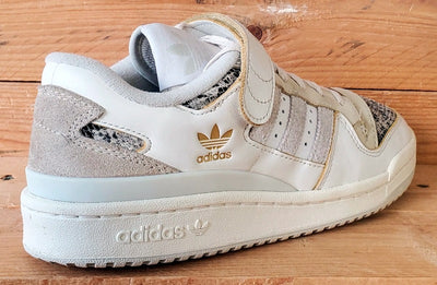 Adidas Forum 84 Low Leather Trainers UK5/US5.5/EU38 FZ6292 White/Snakeskin