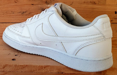 Nike Court Vision Low Leather Trainers UK10/US11/EU45 DH2987-100 Triple White