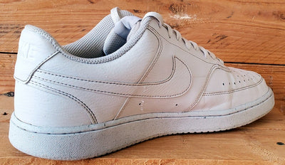 Nike Court Vision Low Leather Trainers UK9/US10/EU44 DH2987-100 Triple White