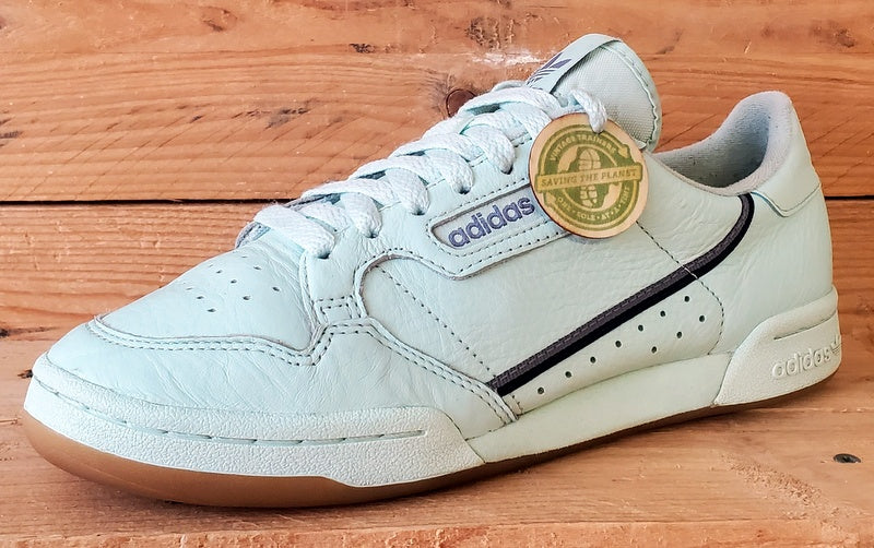 Adidas Continental 80 Low Leather Trainers UK6/US6.5/EU39 BD7641 Ice Mint