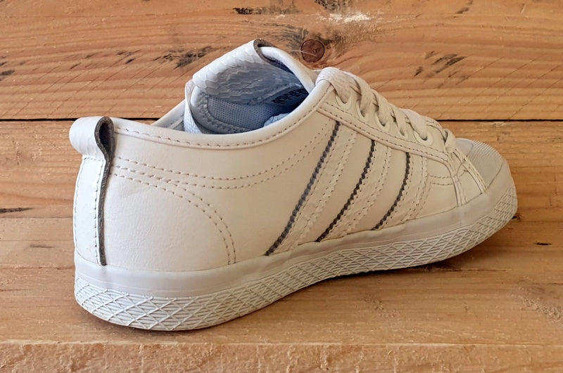 Adidas Honey Low Leather Trainers UK4 US5.5 EU36.5 AF4223 Triple White VintageTrainers