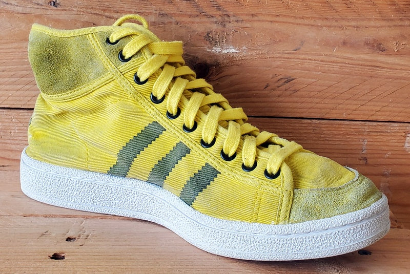 Adidas Nizza Mid Canvas Trainers UK8/US8.5/EU42 G42904 Yellow/White