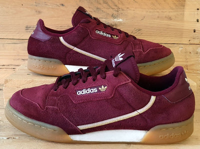 Adidas Continental 80 Low Trainers UK10/US10.5/EU44.5 BD7651 Maroon Cloud White
