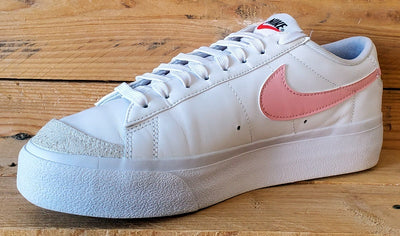 Nike Blazer Platform Low Leather Trainers UK7/US9.5/EU41 DJ0292-103 White/Pink