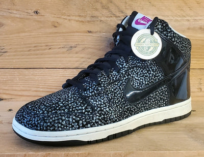 Nike Dunk Skinny Print Mid Suede Trainers UK4/US6.5/EU37.5 543242-006 Black