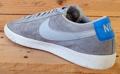 Nike Blazer Low Suede Trainers UK9/US10/EU44 371760-022 Grey/Blue/White