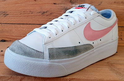 Nike Blazer Platform Low Leather Trainers UK7.5/US10/EU42 DJ0292-103 White Pink