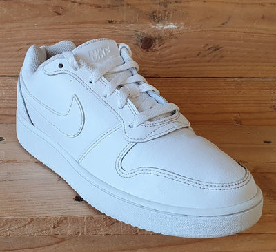 Nike Ebernon Low Leather Trainers UK6/US7/EU40 AQ1775-100 Triple White