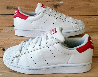 Adidas Superstar Stan Smith Low Leather Trainers UK3.5/US4/EU36 FX3912 White/Red