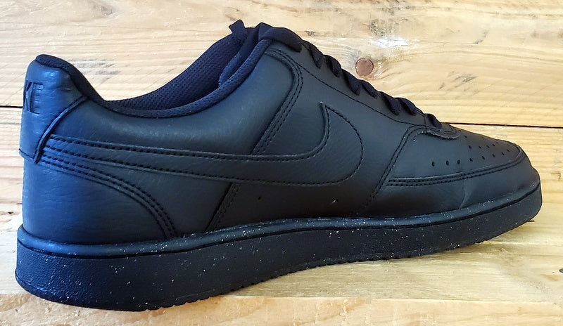 Nike Court Vision Low Leather Trainers UK10/US11/EU45 DH2987-002 Triple Black