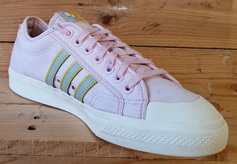 Adidas Originals Nizza Low Canvas Trainers UK10.5/US11/EU45 GY1343 Pink/Grey