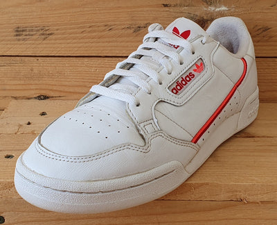 Adidas Continental 80 Low Leather Trainers UK9/US10.5/E43 EE5562 White/Flash Red