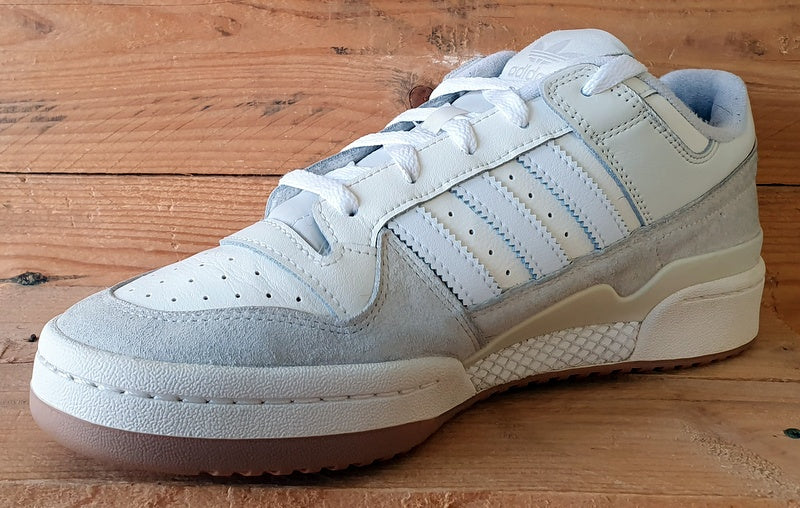 Adidas Forum Low Leather/Suede Trainers UK9.5/US10/EU44 ID6858 White/Grey