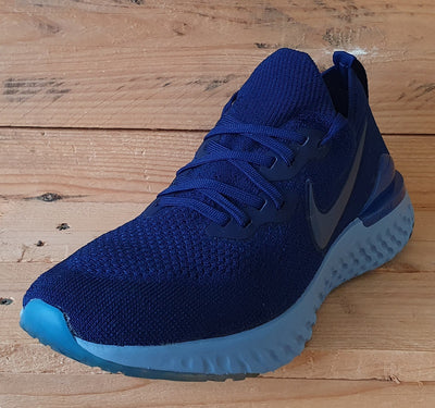 Nike Epic React 2 Low Flyknit Trainers UK7/US8/EU41 BQ8928-400 Blue Void