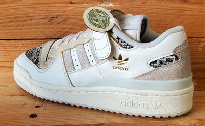 Adidas Forum 84 Low Leather Trainers UK5/US5.5/EU38 FZ6292 White/Snakeskin