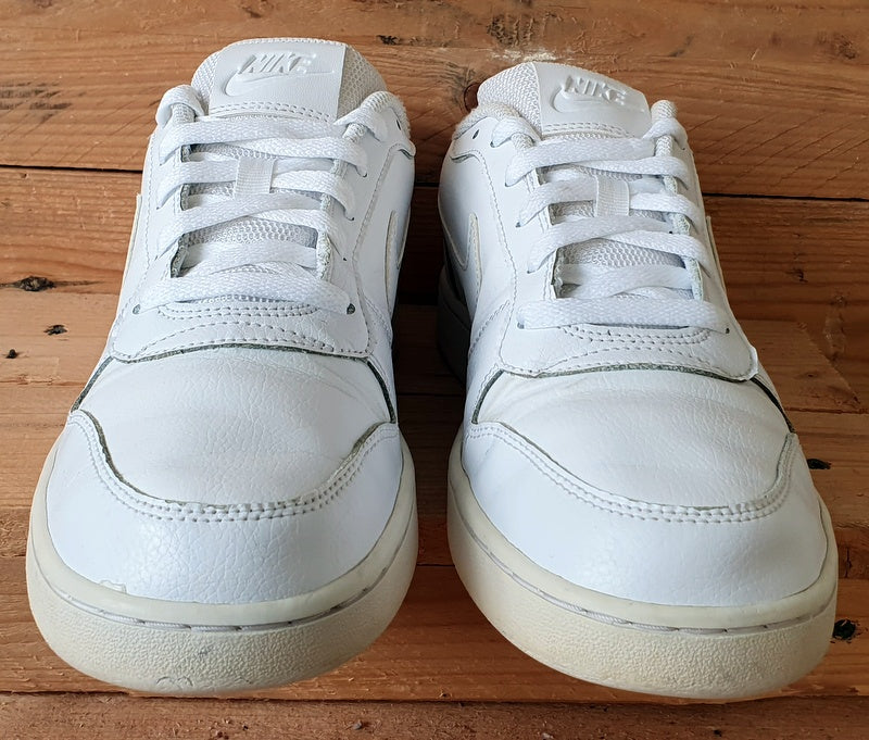 Nike Ebernon Low Leather Trainers AQ1779 100 Triple White UK8 US10.5 EU42.5 VintageTrainers