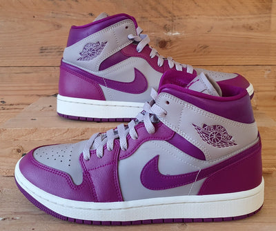 Nike Air Jordan 1 Mid Leather Trainers UK6.5/US9/EU40.5 BQ6472-501 Magenta