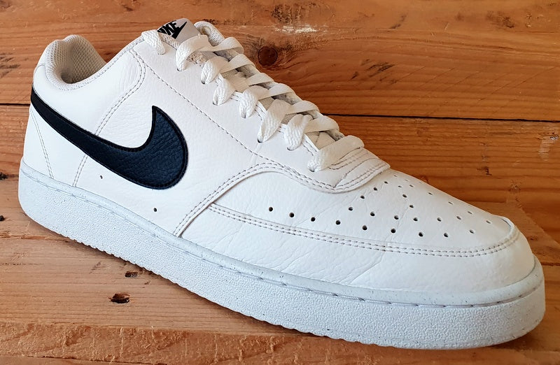 Nike Court Vision Low Leather Trainers UK9/US10/EU44 DH2987-101 White/Black