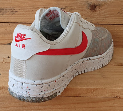 Nike Air Force 1 Crater Trainers UK5.5/US8/E39 CT1986-101 Summit White/Siren Red