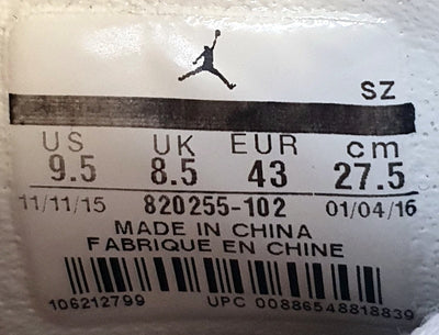 Nike Air Jordan Galaxy Trainers UK8.5/US9.5/EU43 820255-102 Triple White/Gumsole