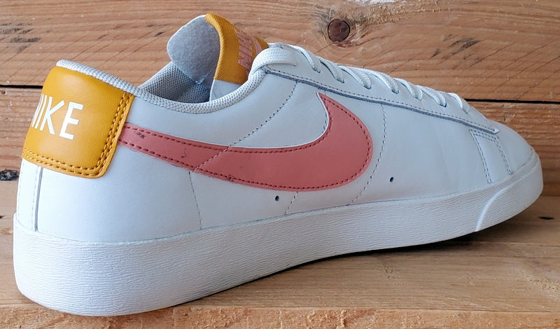Nike Blazer Low Leather Trainers UK7.5/US10/EU42 AV9370-112 White/Pink Quartz