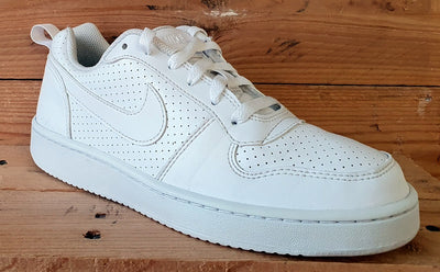 Nike Court Borough Low Leather Trainers UK6/US6.5Y/EU39 AV3171-100 Triple White